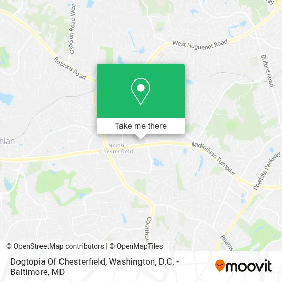 Dogtopia Of Chesterfield map