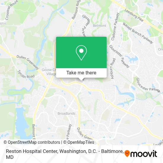 Reston Hospital Center map