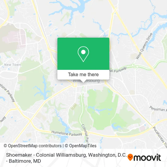 Shoemaker - Colonial Williamsburg map
