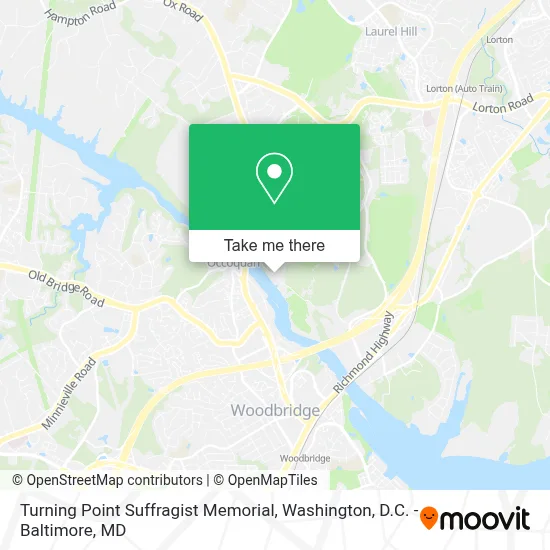 Turning Point Suffragist Memorial map