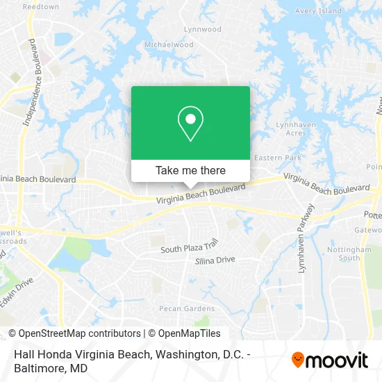 Hall Honda Virginia Beach map