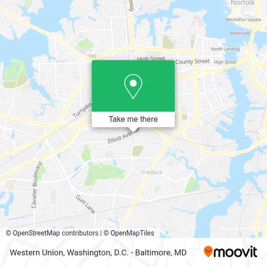 Western Union map