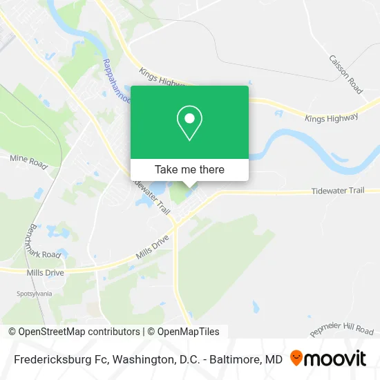 Fredericksburg Fc map