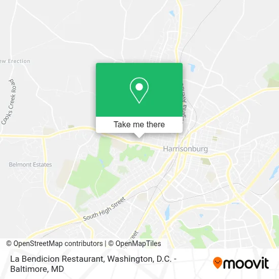 La Bendicion Restaurant map