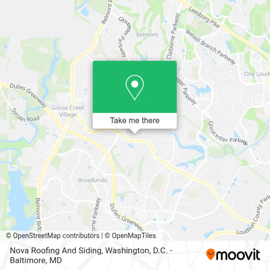 Nova Roofing And Siding map