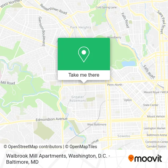 Walbrook Mill Apartments map