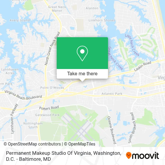 Permanent Makeup Studio Of Virginia map