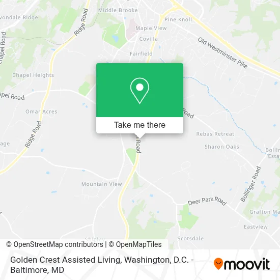 Golden Crest Assisted Living map