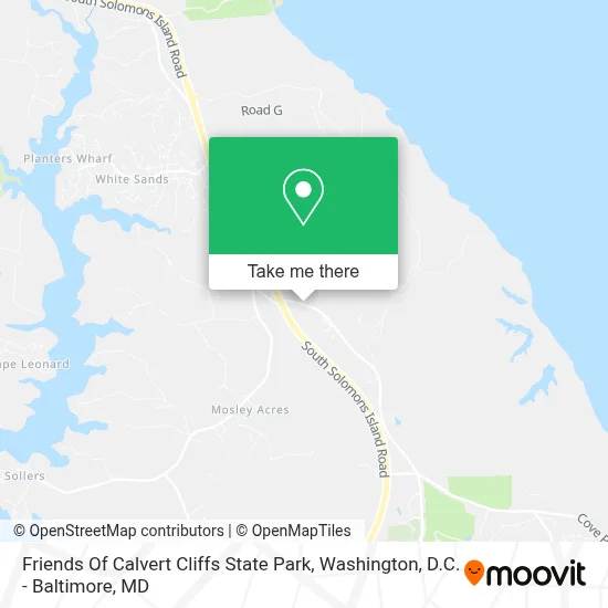 Friends Of Calvert Cliffs State Park map