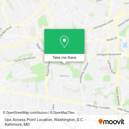 Ups Access Point Location map