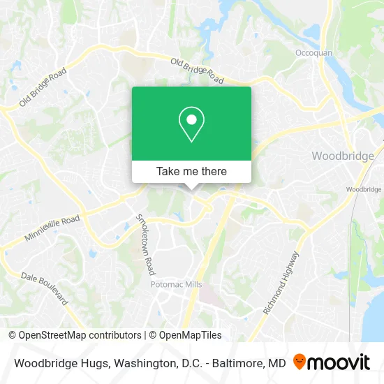 Woodbridge Hugs map