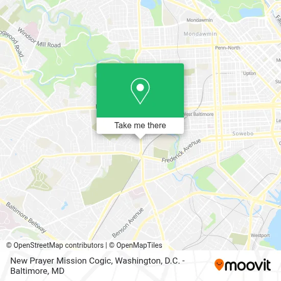 New Prayer Mission Cogic map
