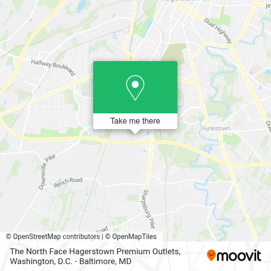 The North Face Hagerstown Premium Outlets map