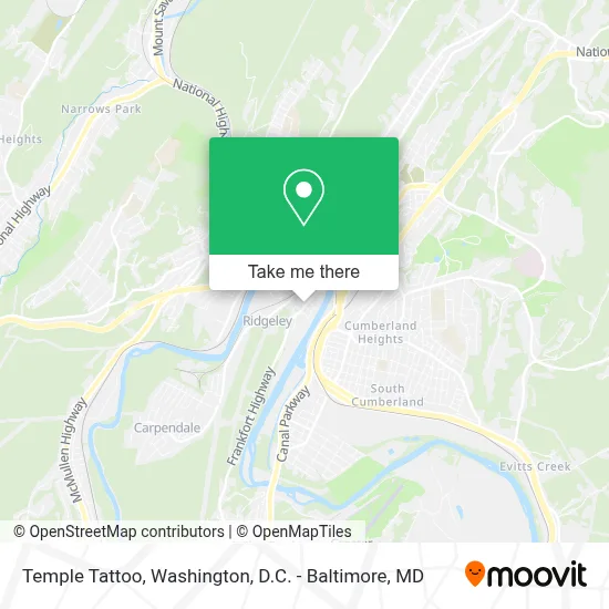 Temple Tattoo map