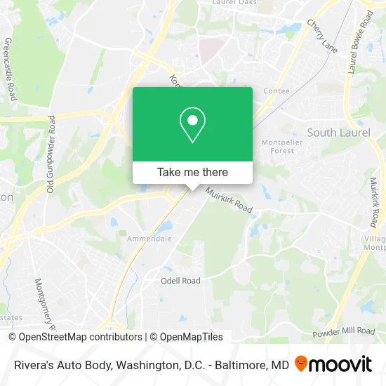 Rivera's Auto Body map