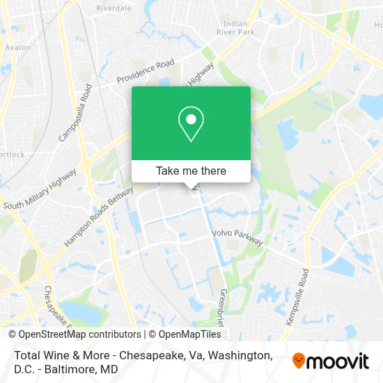 Total Wine & More - Chesapeake, Va map