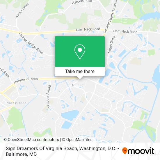 Sign Dreamers Of Virginia Beach map