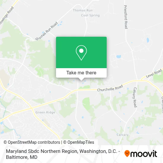 Maryland Sbdc Northern Region map