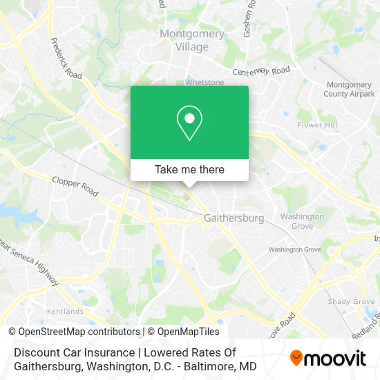 Discount Car Insurance | Lowered Rates Of Gaithersburg map