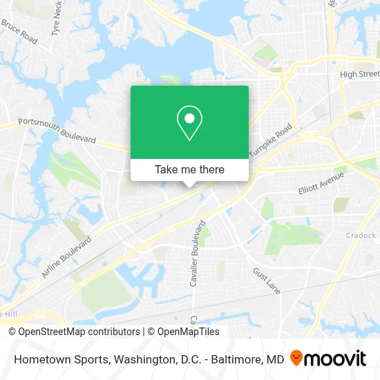Hometown Sports map
