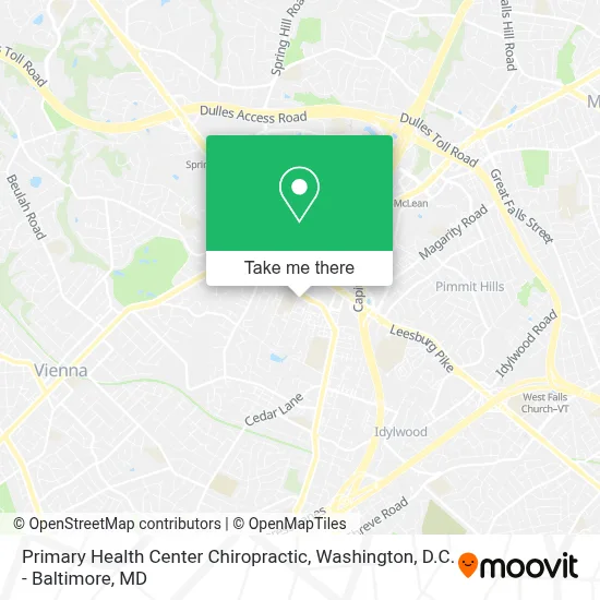 Primary Health Center Chiropractic map