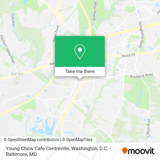 Young Chow Cafe Centreville map