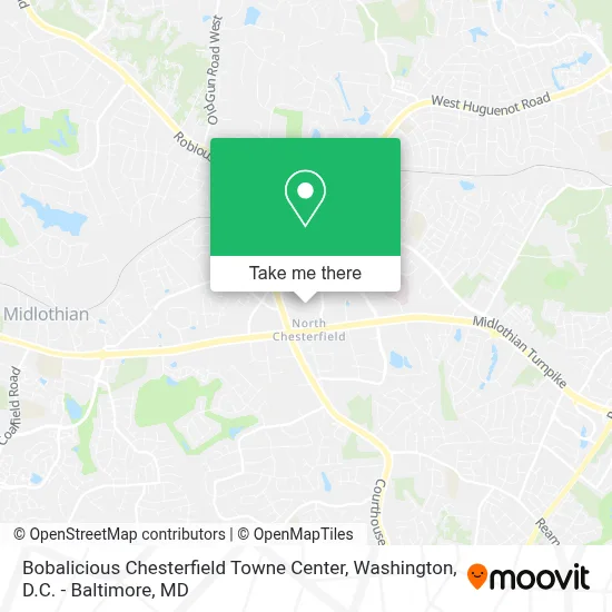 Bobalicious Chesterfield Towne Center map