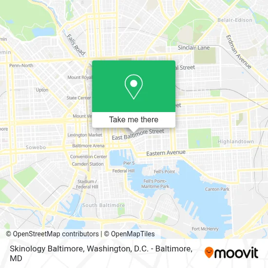 Skinology Baltimore map