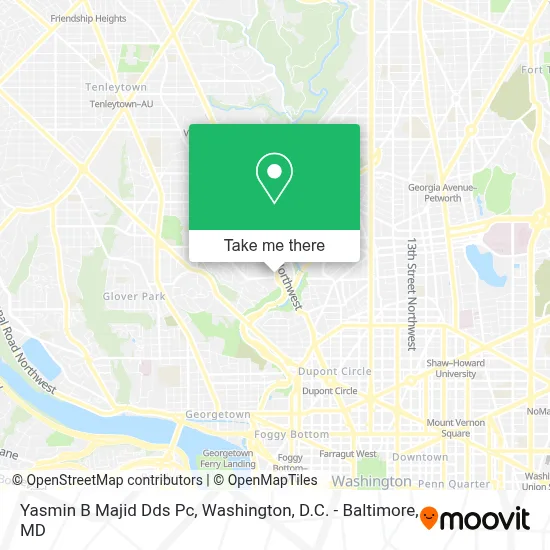 Yasmin B Majid Dds Pc map