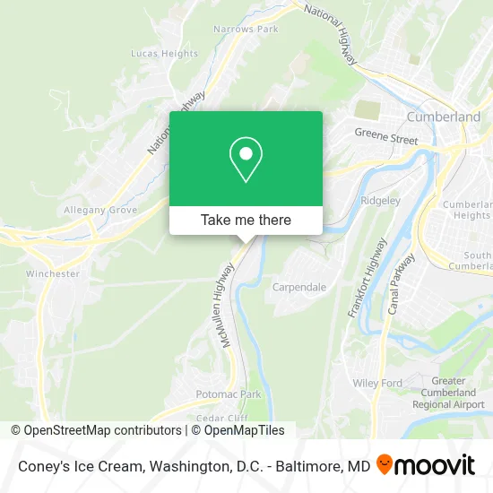 Coney's Ice Cream map