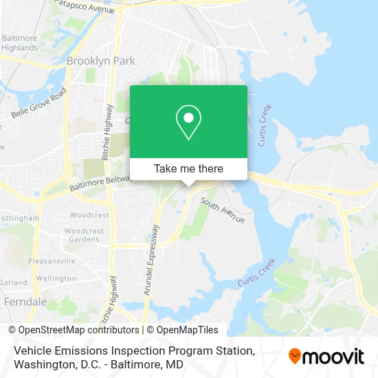 Vehicle Emissions Inspection Program Station map