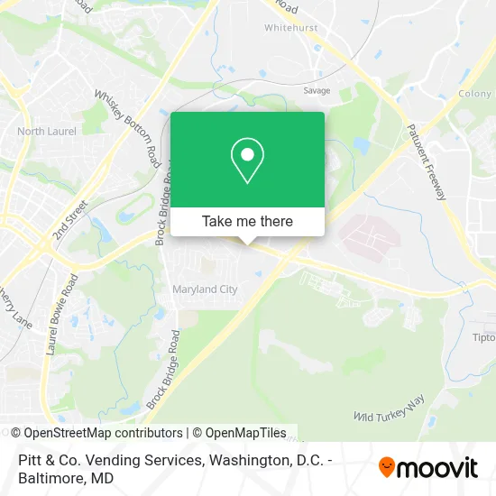Pitt & Co. Vending Services map