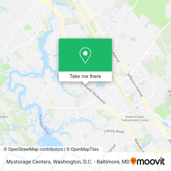 Mystorage Centers map