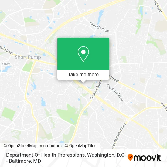 Department Of Health Professions map