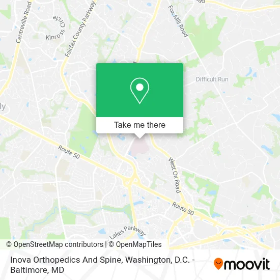 Inova Orthopedics And Spine map