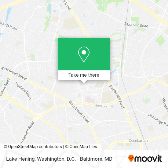 Lake Hening map