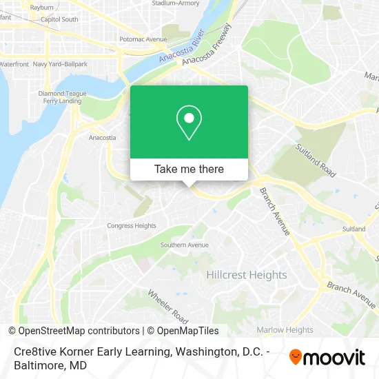 Cre8tive Korner Early Learning map