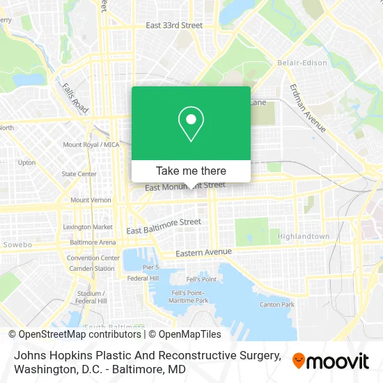 Johns Hopkins Plastic And Reconstructive Surgery map