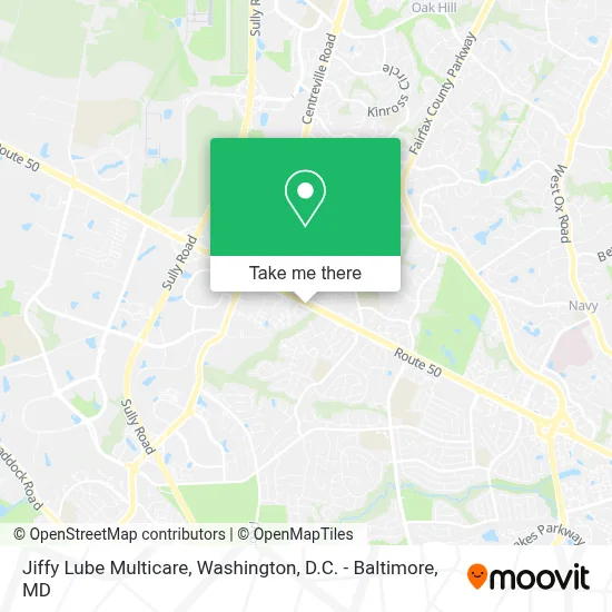 Jiffy Lube Multicare map