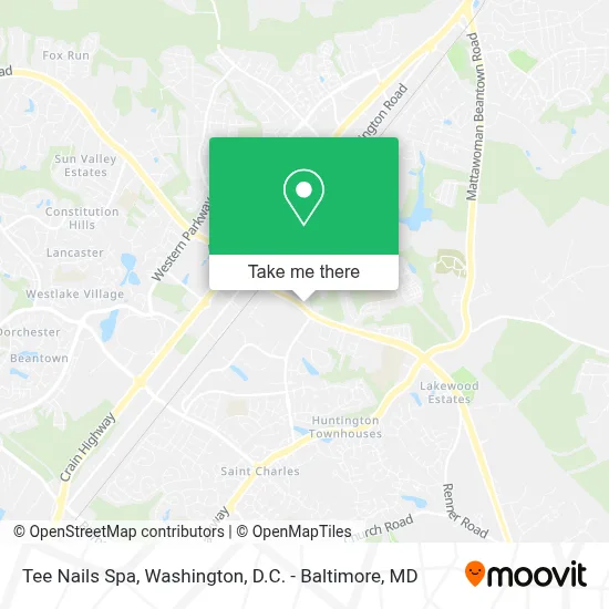 Tee Nails Spa map