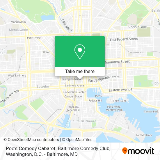 Poe's Comedy Cabaret: Baltimore Comedy Club map