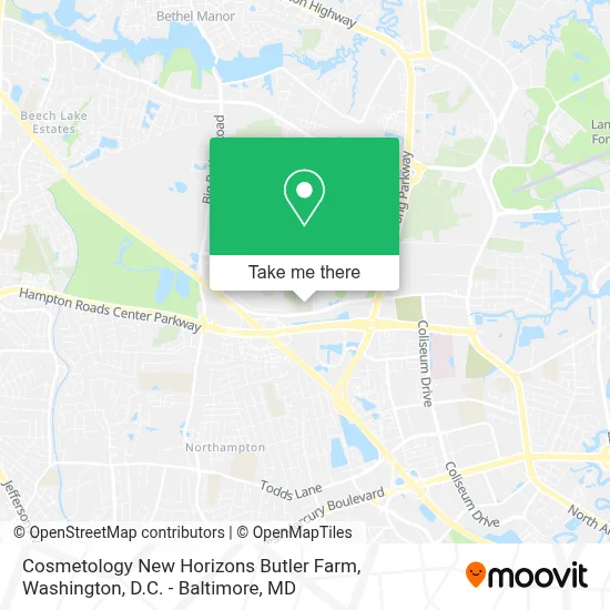 Cosmetology New Horizons Butler Farm map