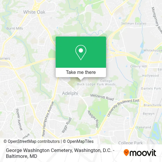 George Washington Cemetery map