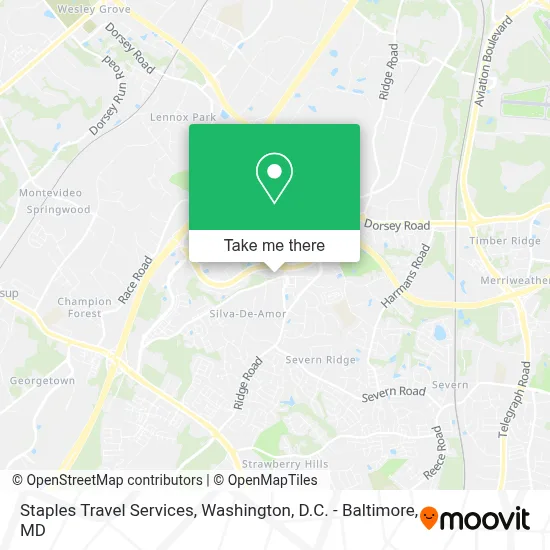 Staples Travel Services map