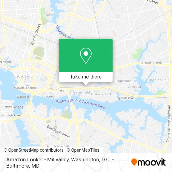 Amazon Locker - Millvalley map