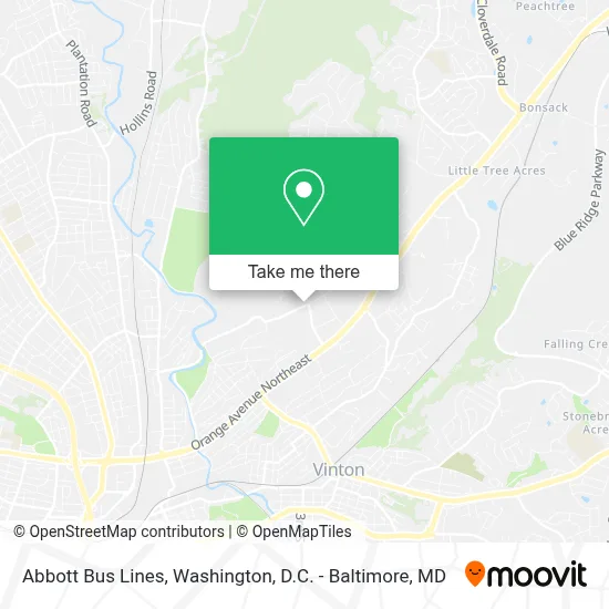 Abbott Bus Lines map