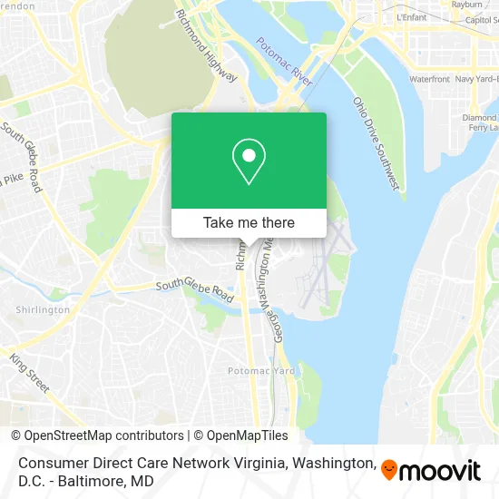 Consumer Direct Care Network Virginia map