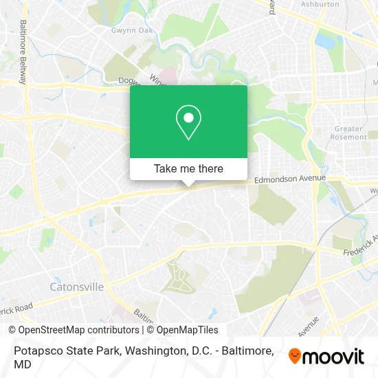 Potapsco State Park map