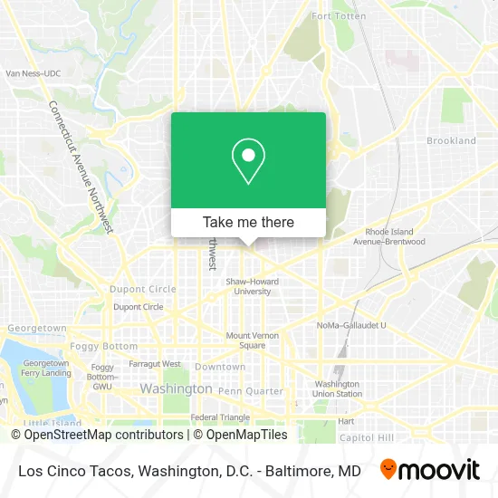 Los Cinco Tacos map