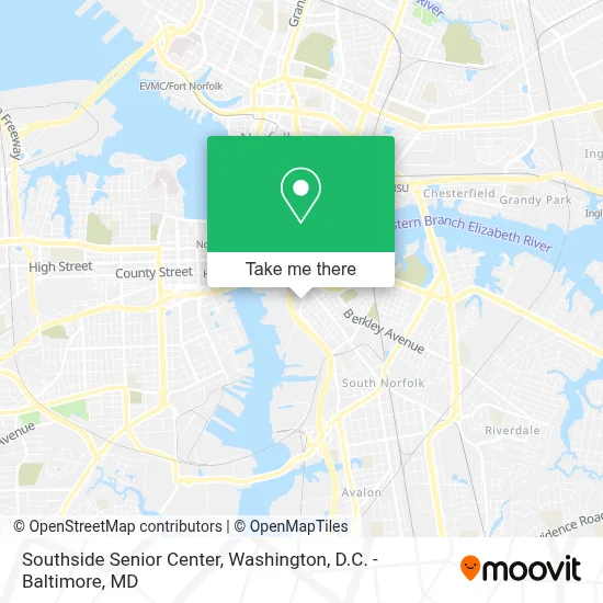 Southside Senior Center map